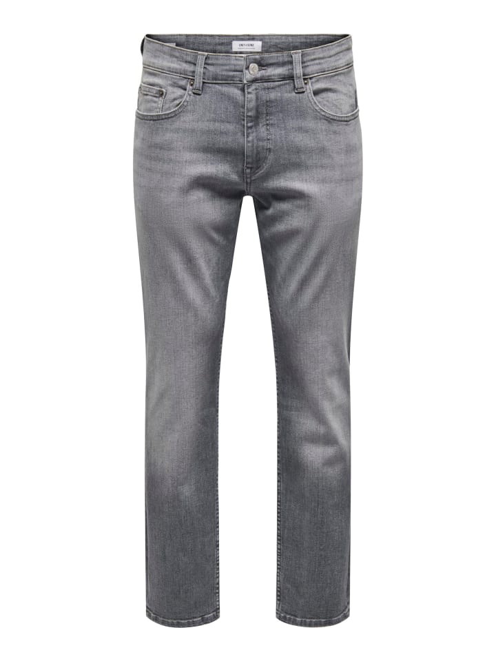 Only&Sons Regular Jeans Denim Hose 5-Pocket ONSWEFT in Hellgrau günstig kaufen