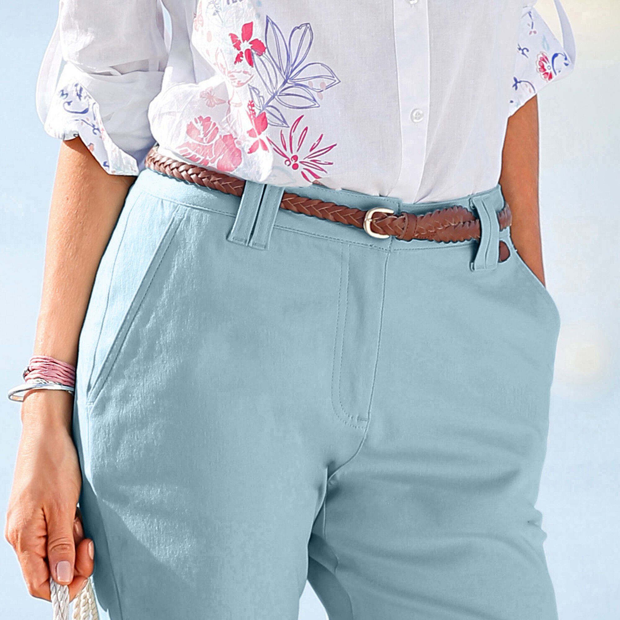 Ceinture tressée cuir