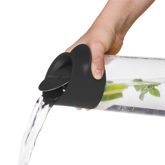 Nuro Wasserkaraffe mit Fruchtspiess, 1 l, schwarz