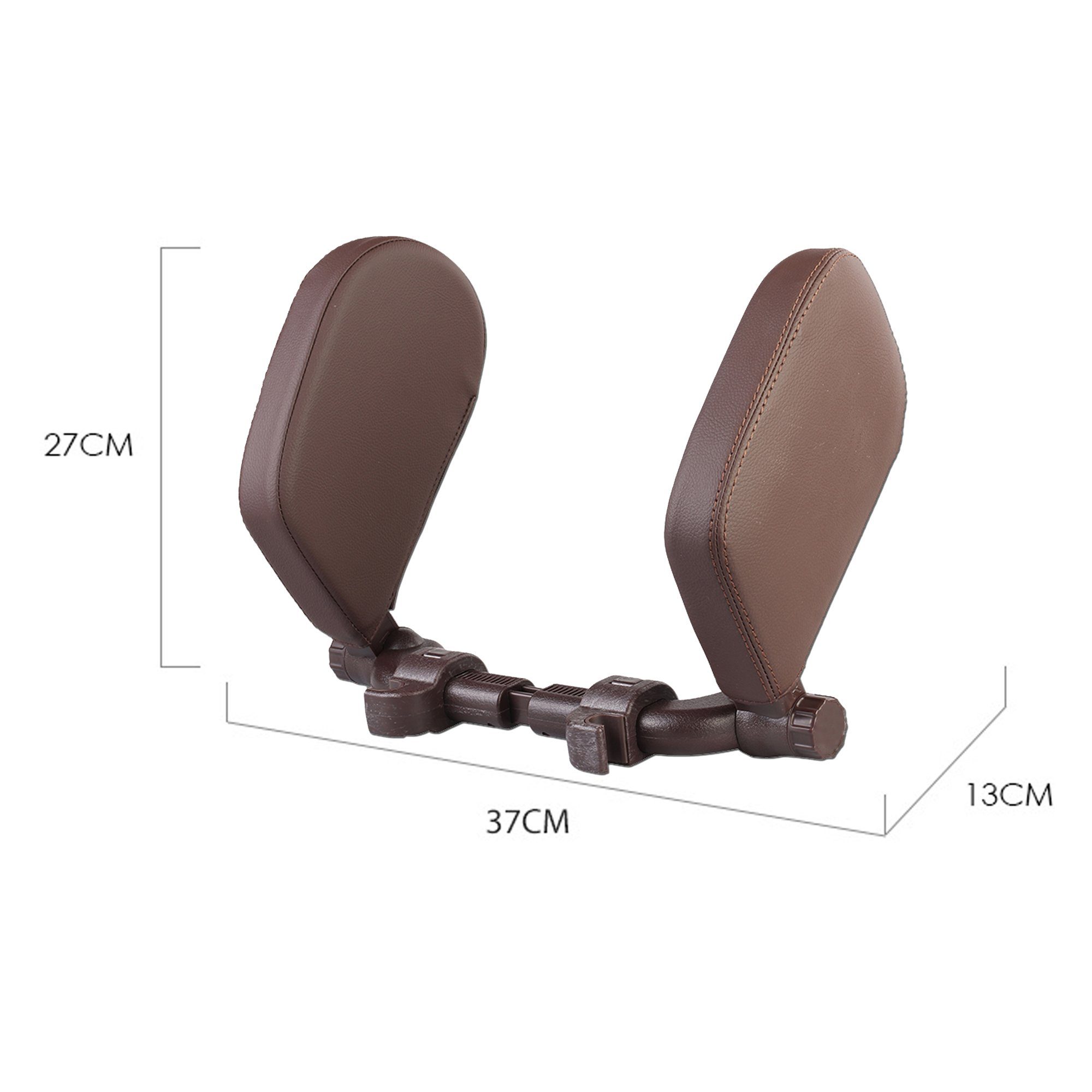 EasyTravel EasyTravel ergonomisches Auto Reise Kopfkissen - Kunstleder kaffee-bra Camping Sat-Anlage