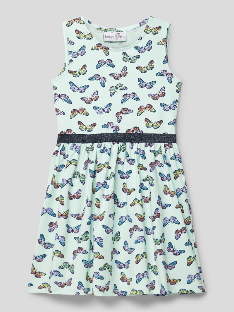 Kleid mit Allover-Muster in mint