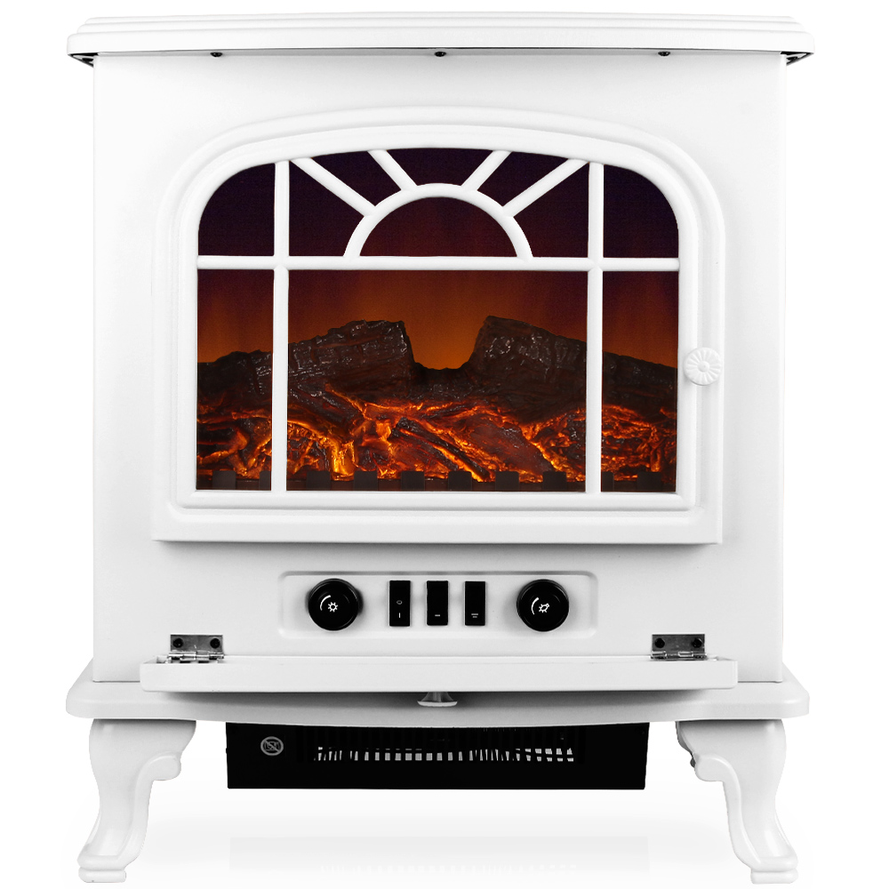 Casaria Deuba Elektrischer Kamin mit Heizlüfter 2000W