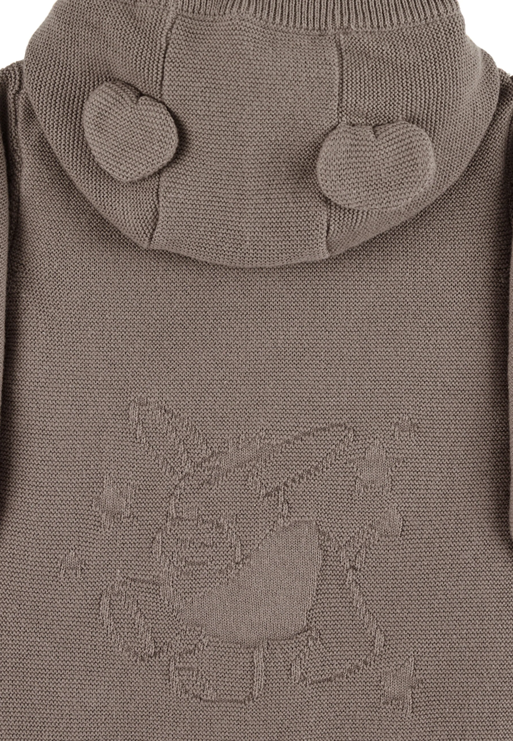 GOTS Baby-Strickjacke Esel Emmi Boy mit Knöpfen