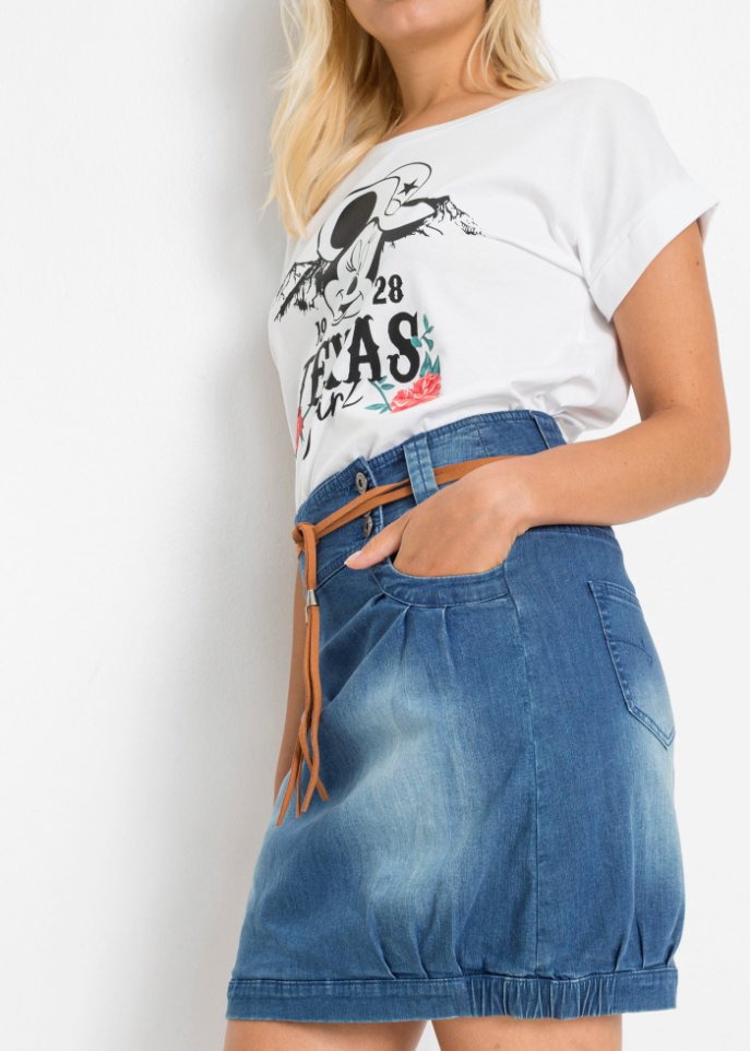 Jeansrock mit Gürtel