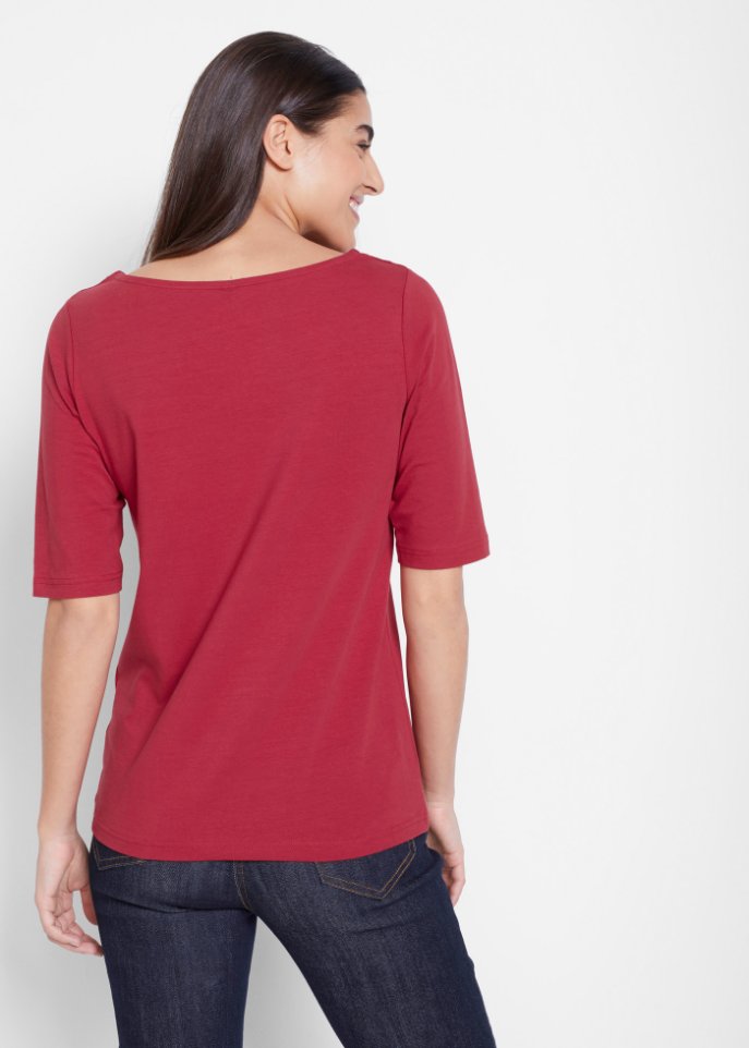 U-Boot-Ausschnitt-Shirt