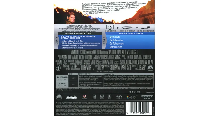 Operation: Overlord  (4K Ultra HD) (+ Blu-ray 2D)
