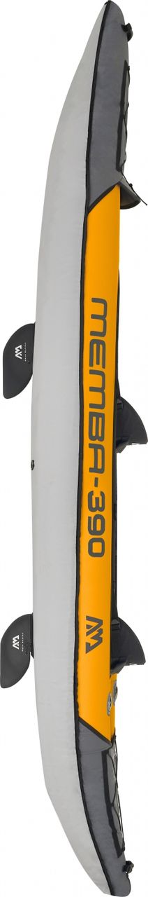 PureHaven Aqua Marina Kajak 390x90 cm für 2 Personen mit Luftsitz verstellbarer Lehne Transporttasche Reparaturset Handpumpe strapazierfähig Orange/Anthrazit