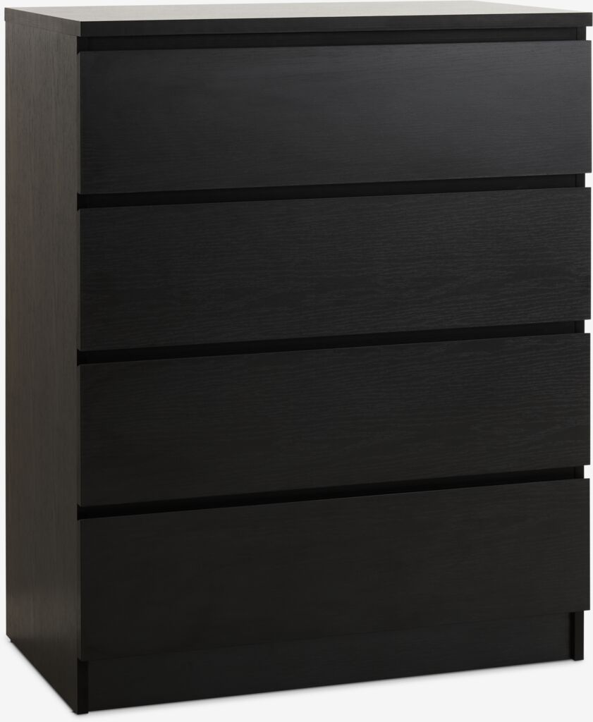 LIMFJORDEN LIMFJORDEN chest of drawers, 4 drawers, black