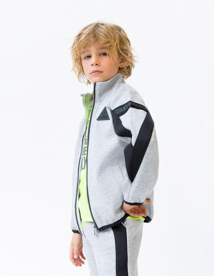 Cardigan gris détails noirs et réfléchissants garçon