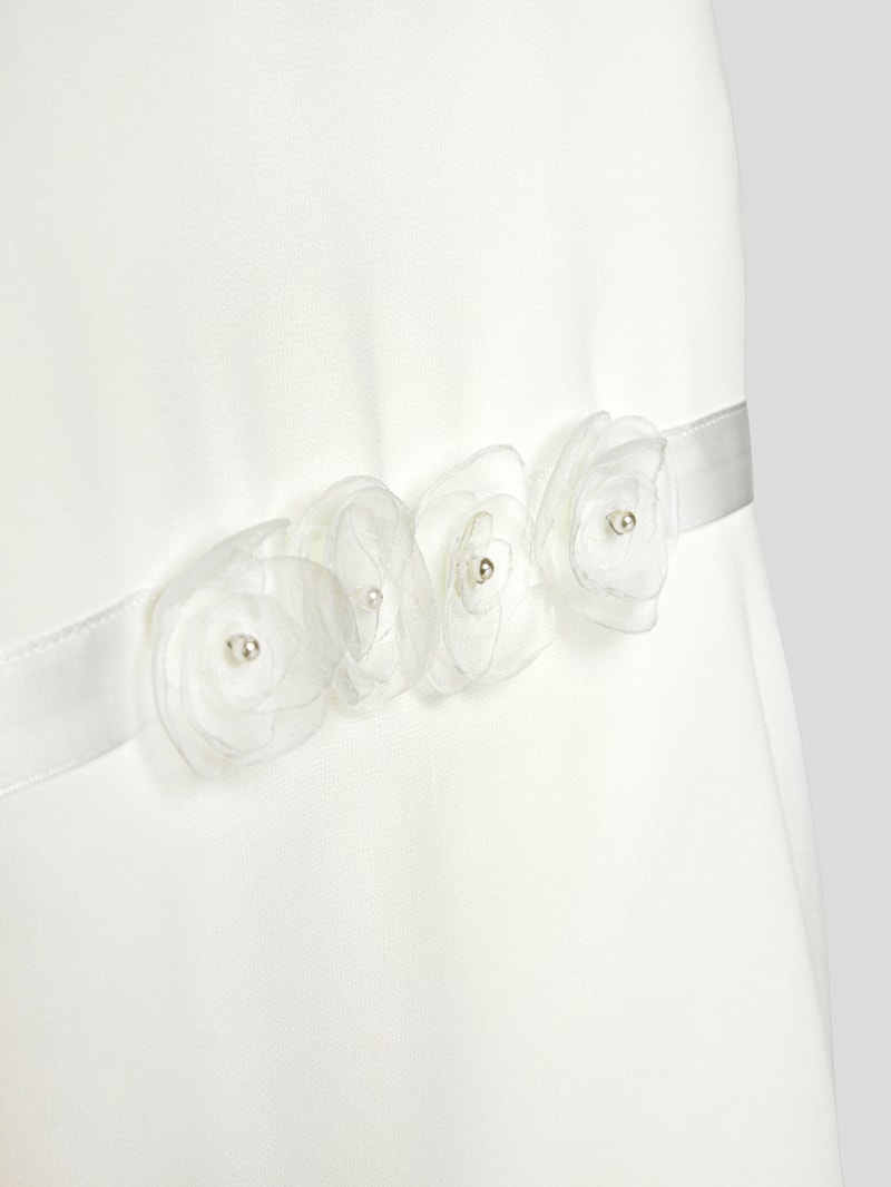 Kleid mit Schleifen-Detail in ecru