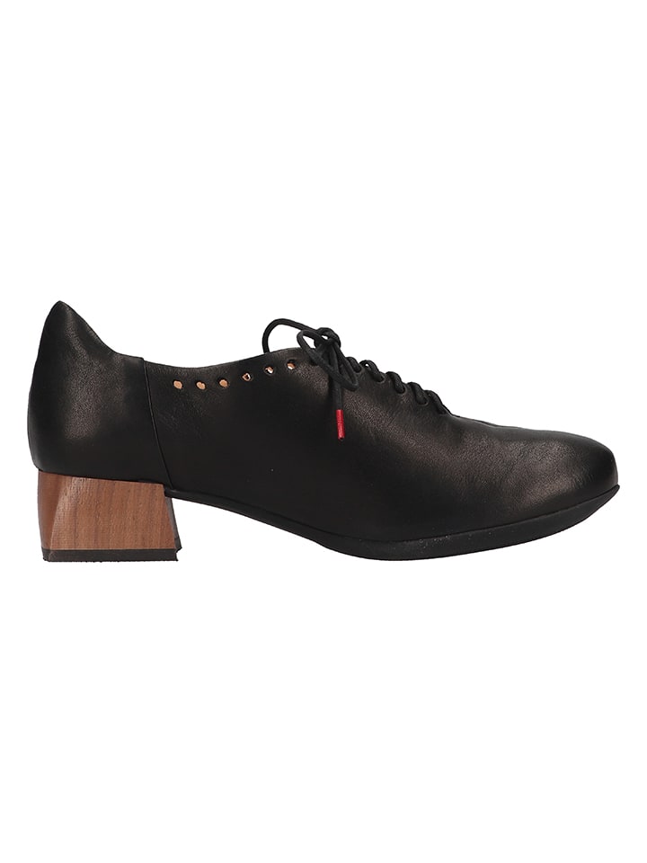 Think! Leder-Schnürschuhe in Schwarz günstig kaufen