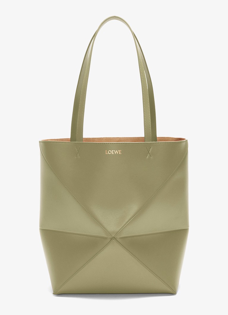 LOEWE Puzzle Fold vidēja izmēra iepirkumu soma no teļādas