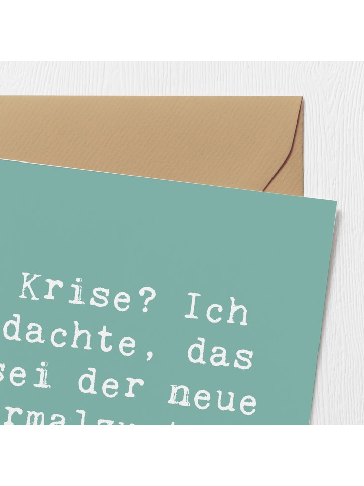 Mr. & Mrs. Panda Deluxe Karte Spruch Gelassenheit in Krisen mit ... in Meeresbrise günstig kaufen onesize