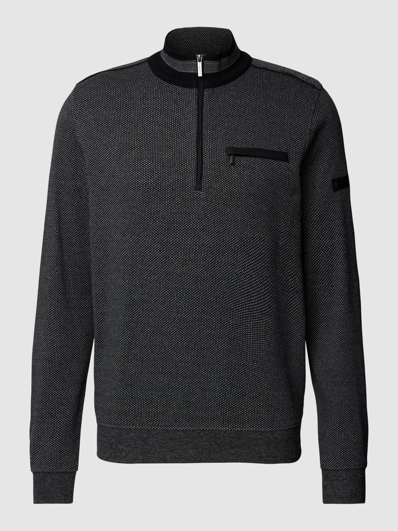 Sweatshirt mit Stehkragen in anthrazit