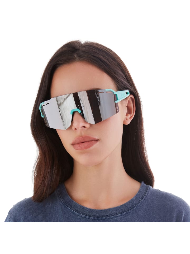 YEAZ SUNCRUISE Sport-Sonnenbrille Grün in grün / silber günstig kaufen onesize
