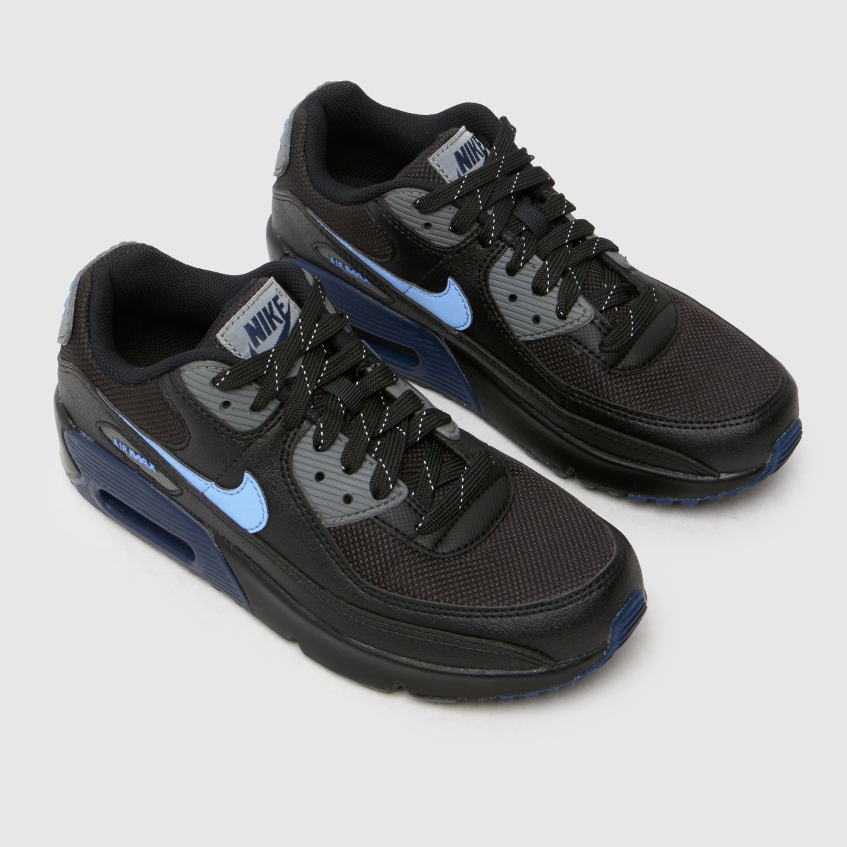 Nike svarta & marinblå Air Max 90 Next Nature pojkar/ungdomsskor