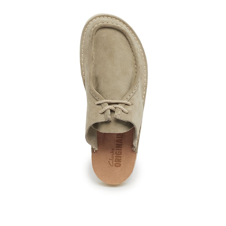 Clarks Desert Nomad Mule pale grey suede