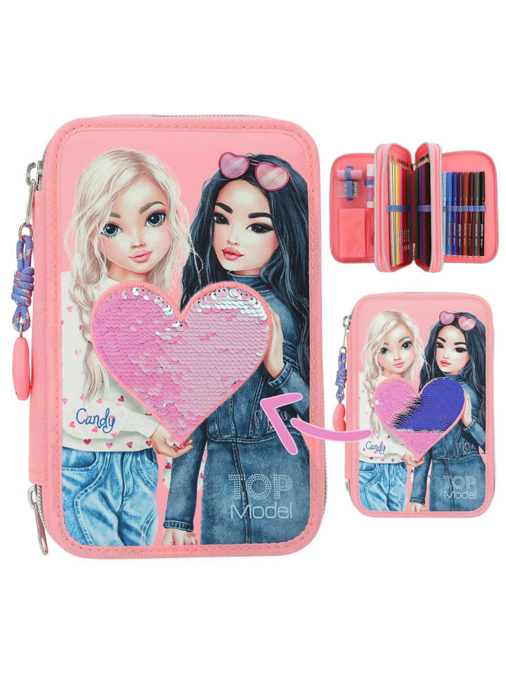 Topmodel Federtasche 3 Fach, mit Wendepailletten, 6-14 Jahre günstig kaufen onesize