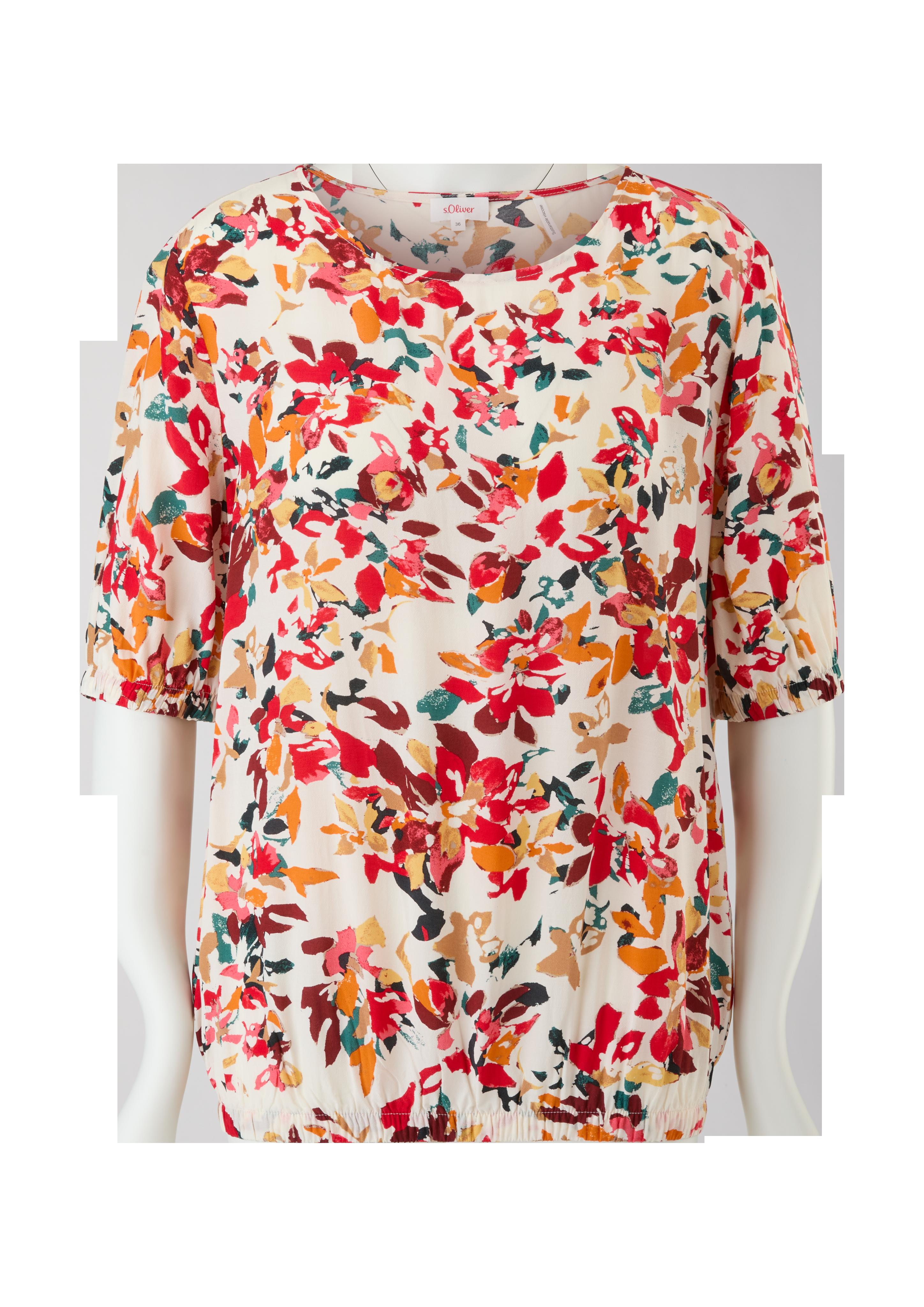 Blusenshirt mit Allovermuster  2123874-81A0