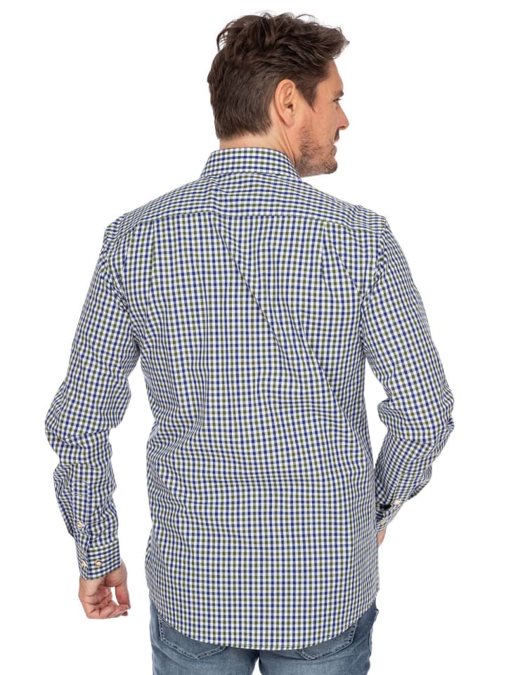 Almsach Langarmhemd LF670-CO in blau-tanne günstig kaufen