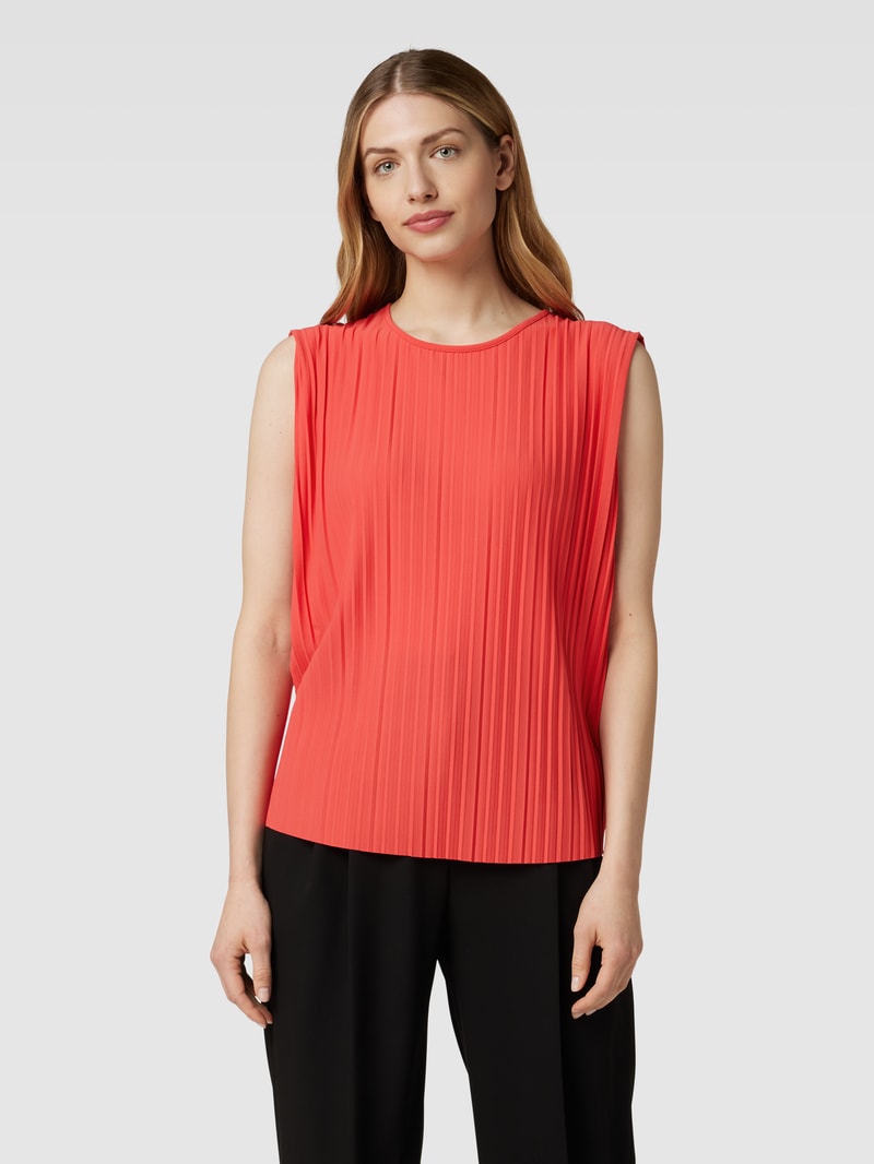 Blusenshirt mit Plisseefalten Modell 'Bestprice' in rot