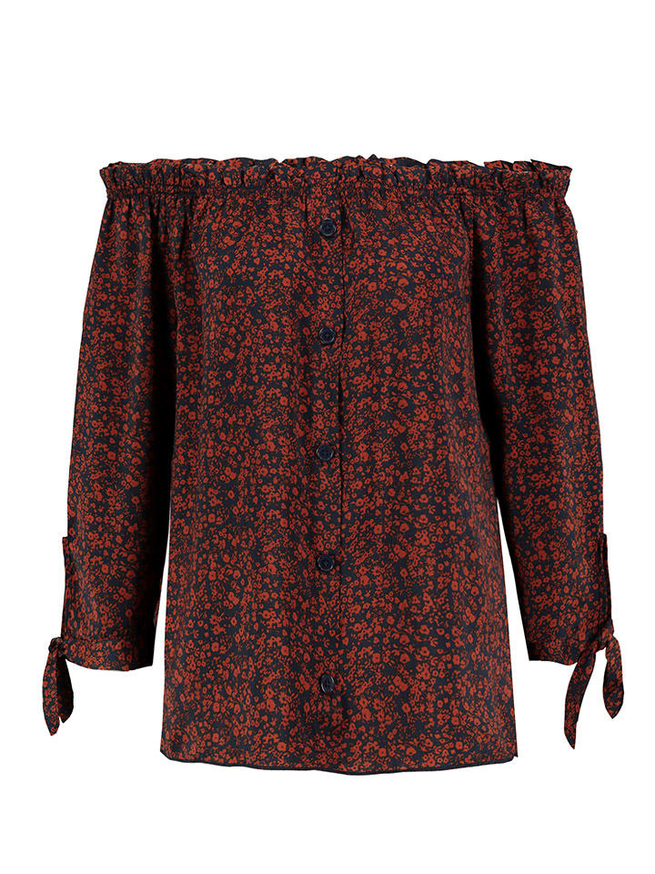 Sublevel Bluse in Rot/ Schwarz günstig kaufen