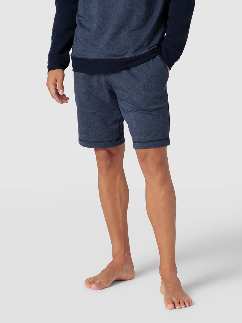 Shorts mit Tunnelzug Modell 'Tencel' in jeans