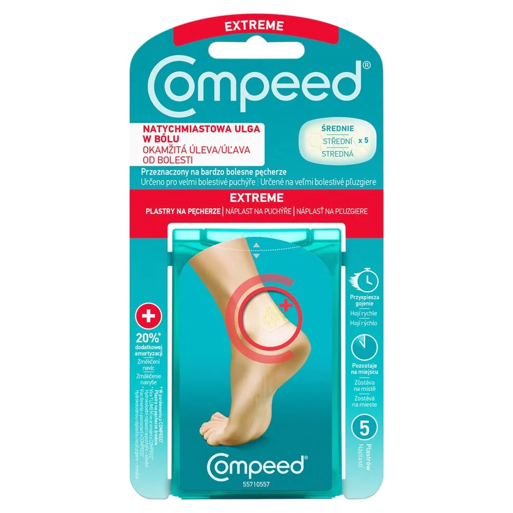Compeed Active hælvablerplaster, størrelse medium