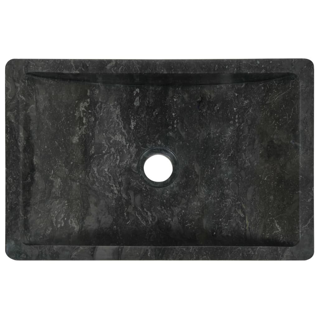 vidaXL Waschbecken Waschbecken 45x30x12 cm Marmor Schwarz