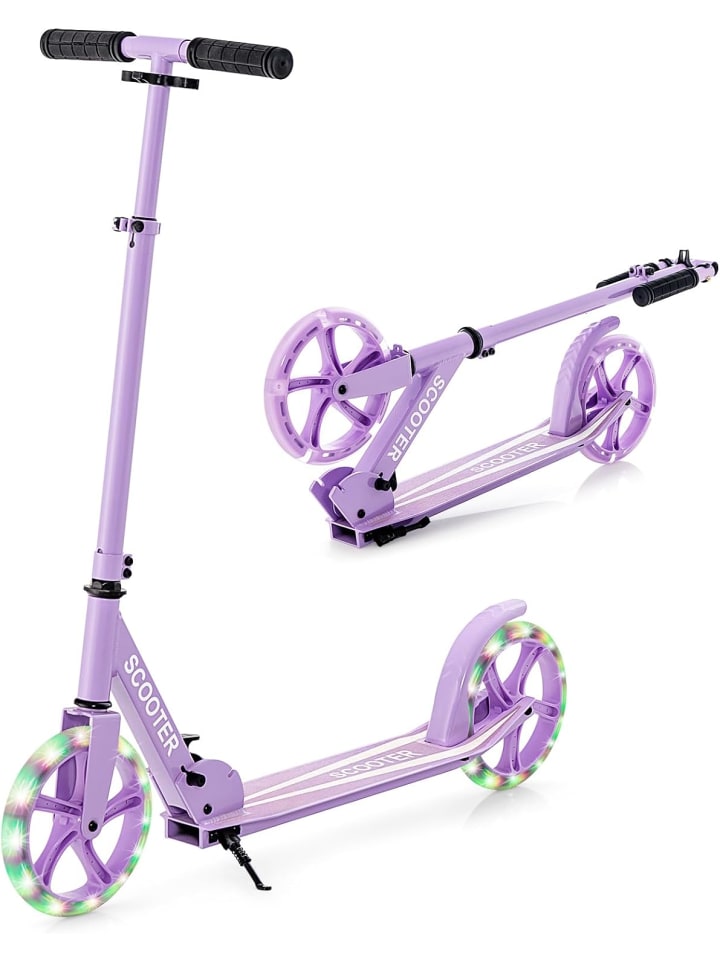 COSTWAY Roller mit 2 LED Rädern ab 10 Jahre in Lila günstig kaufen onesize