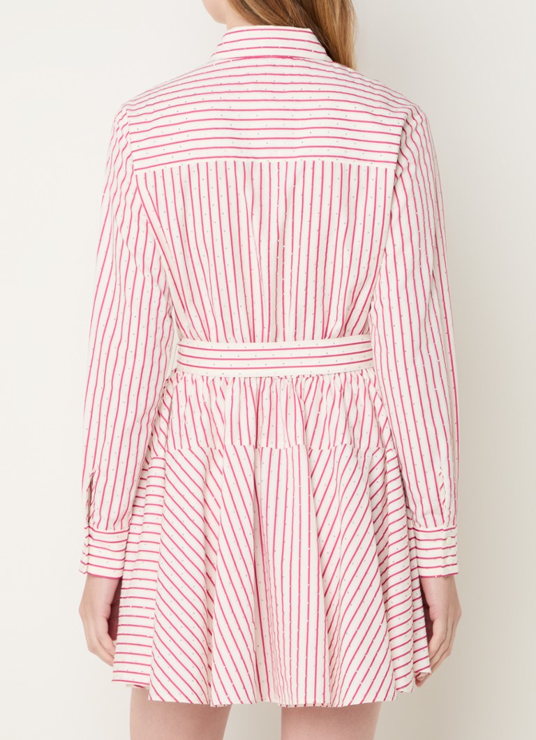 Maje  Midi blousejurk met strikceintuur en strass