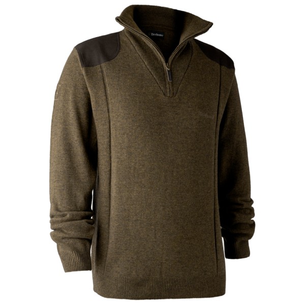 Deerhunter - Sheffield Knit with Zip Neck - Wollpullover