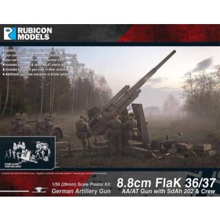 88 mm Flak 36/37 AA/AT gun with SdAh 202 and Crew