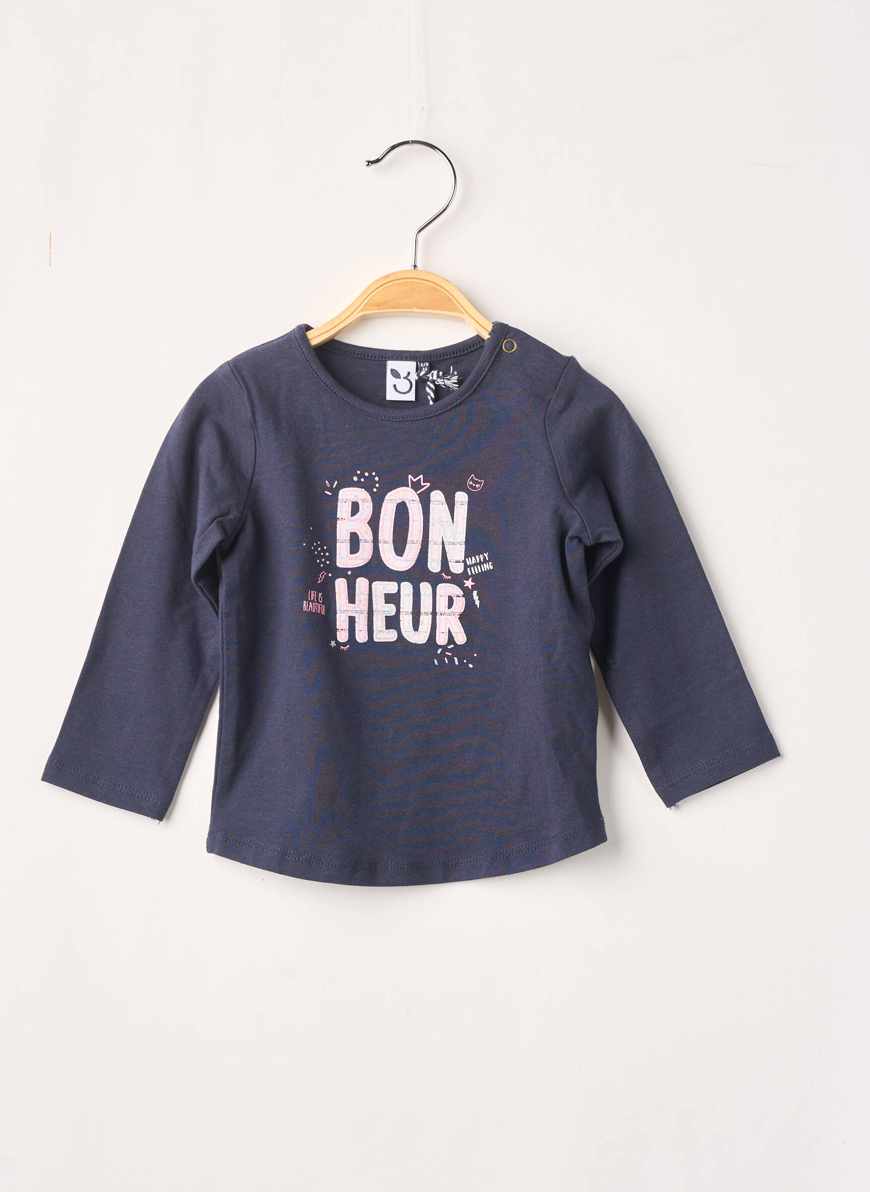 3 Pommes Tshirts Fille couleur bleu