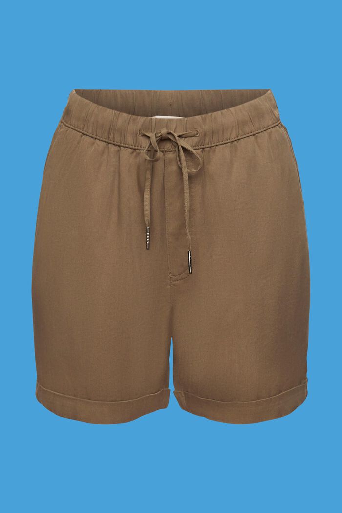 Shorts aus TENCEL™ mit Bindegürtel