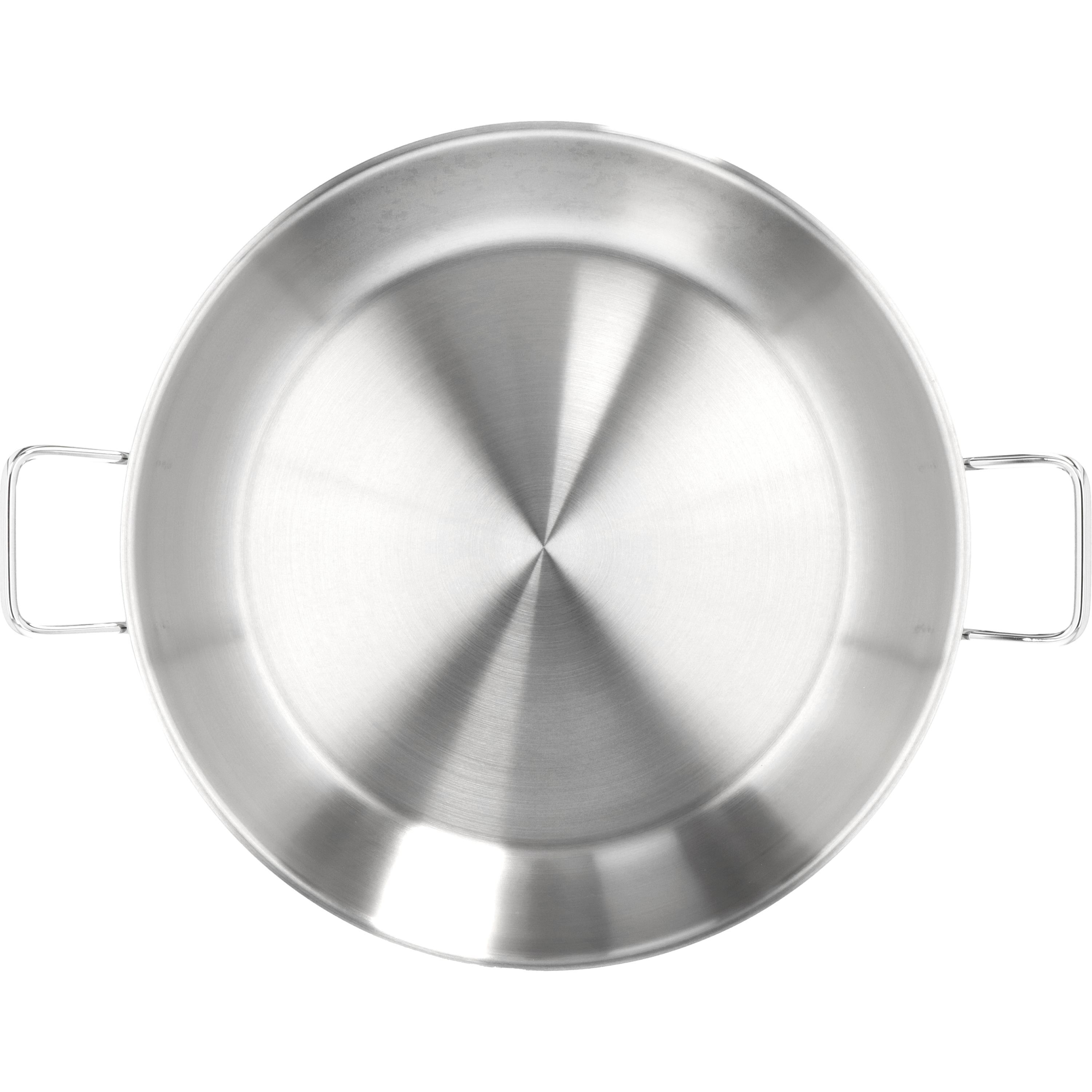 Paella-Pfanne ohne Deckel 46 cm, 18/10 Edelstahl, Silber