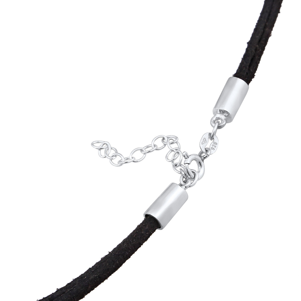 Elli Elli Collier Femmes choker plaquette pendentif géo en argent sterling 925 collier
