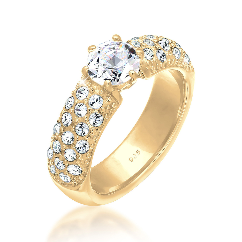 Elli PREMIUM Elli PREMIUM Bague Glamour Femme (925/1000) Argent avec Cristaux Bague