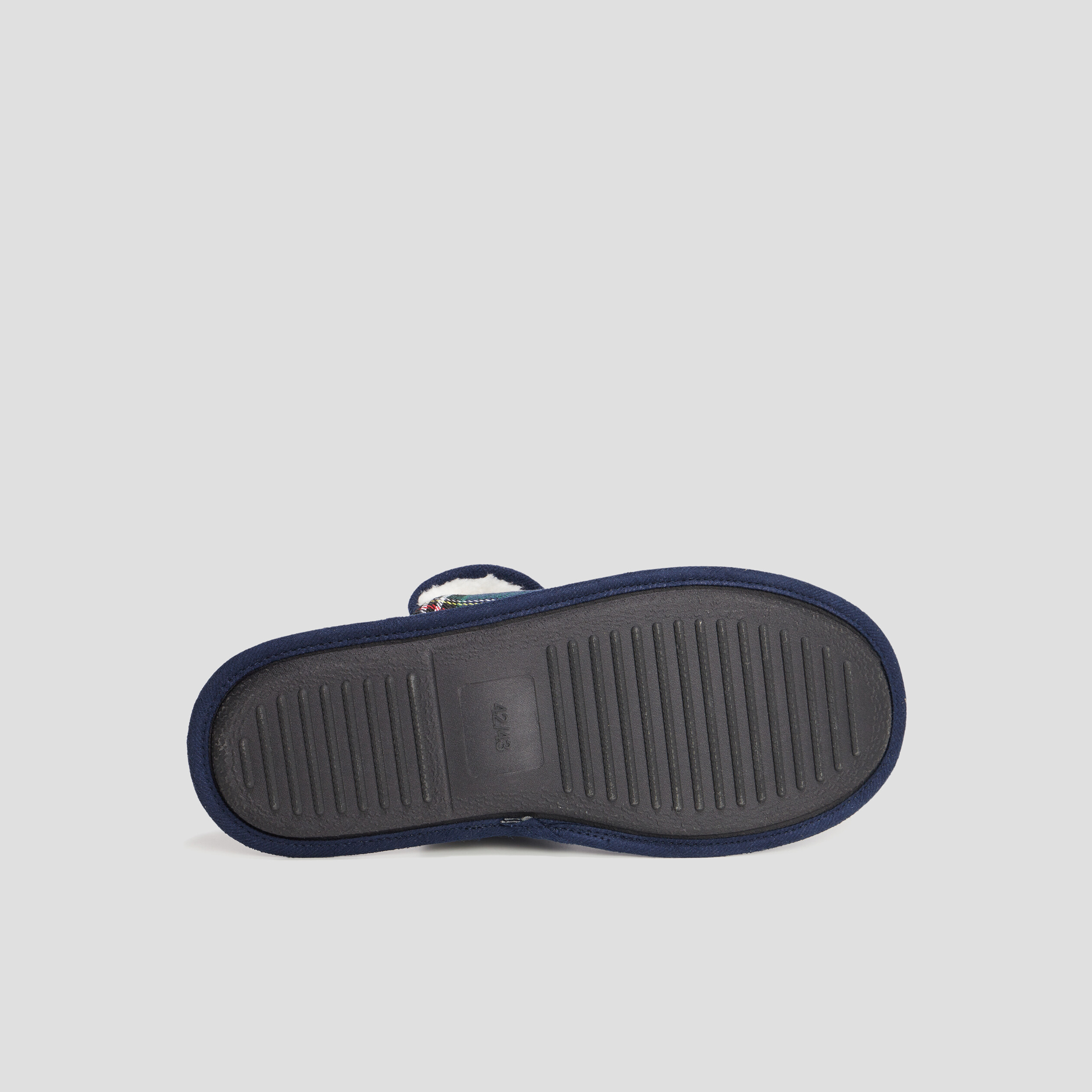 Chaussons mules avec revers multicolore homme | La Halle