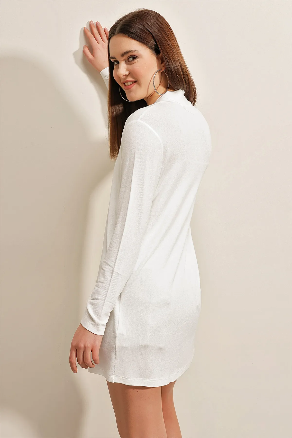 Bigdart  5887 Saisonale dünne Strickjacke – Weiß