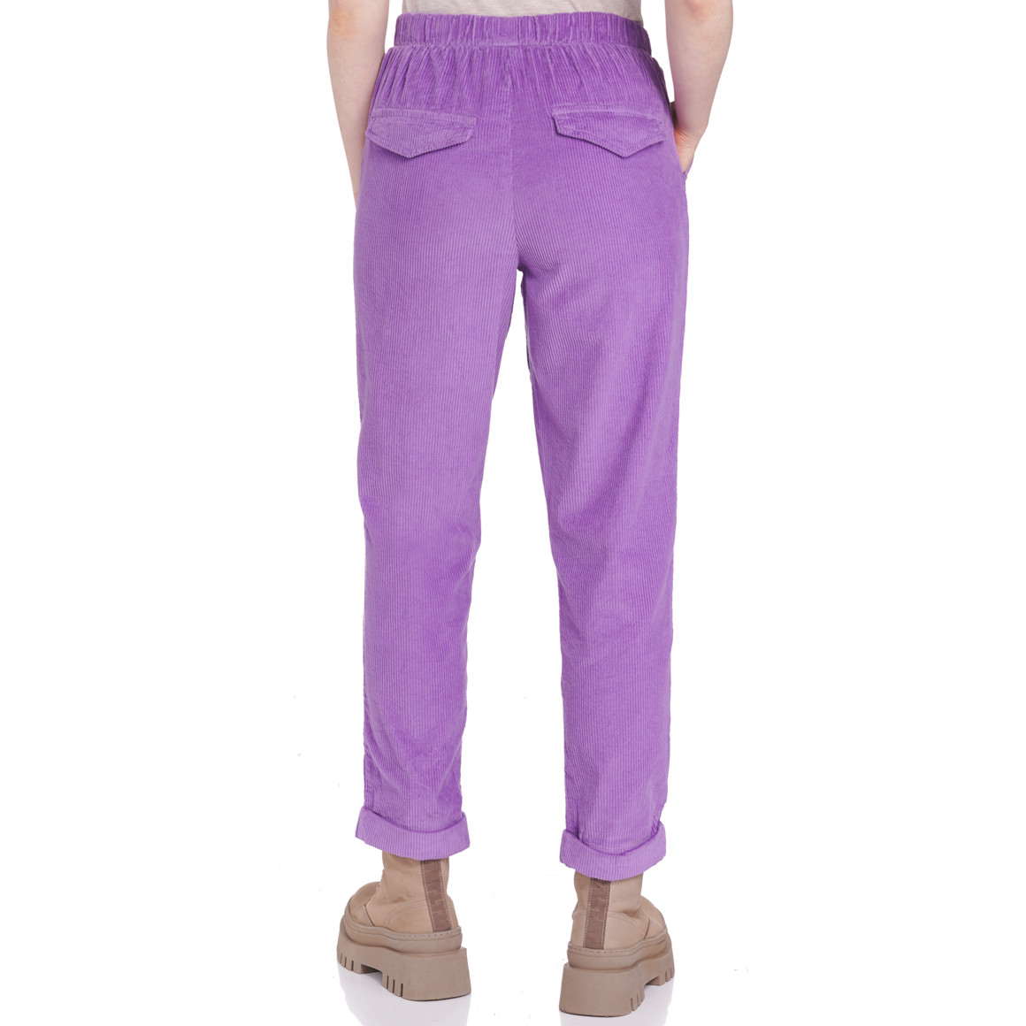 Damen Cordhose mit Elastikbund