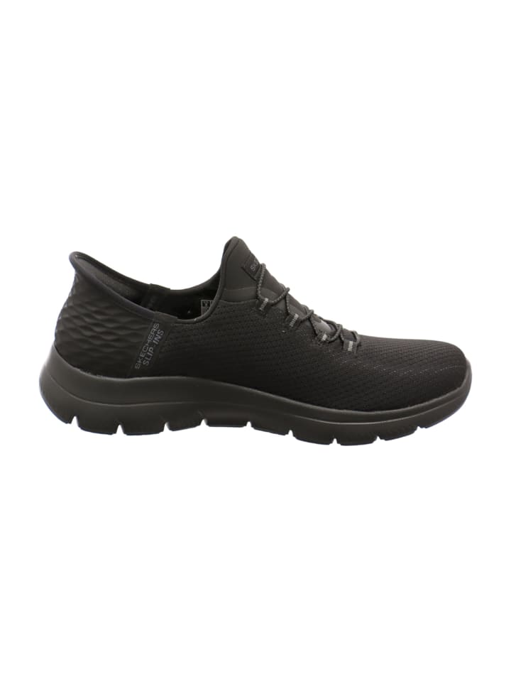 Skechers Sportliche Slipper in Schwarz günstig kaufen