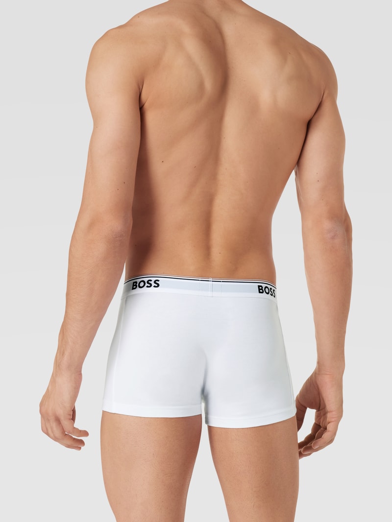 Trunks mit elastischem Logo-Bund im 3er-Pack in weiß