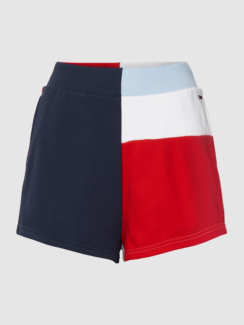 Sweatshorts mit elastischem Bund in hellblau
