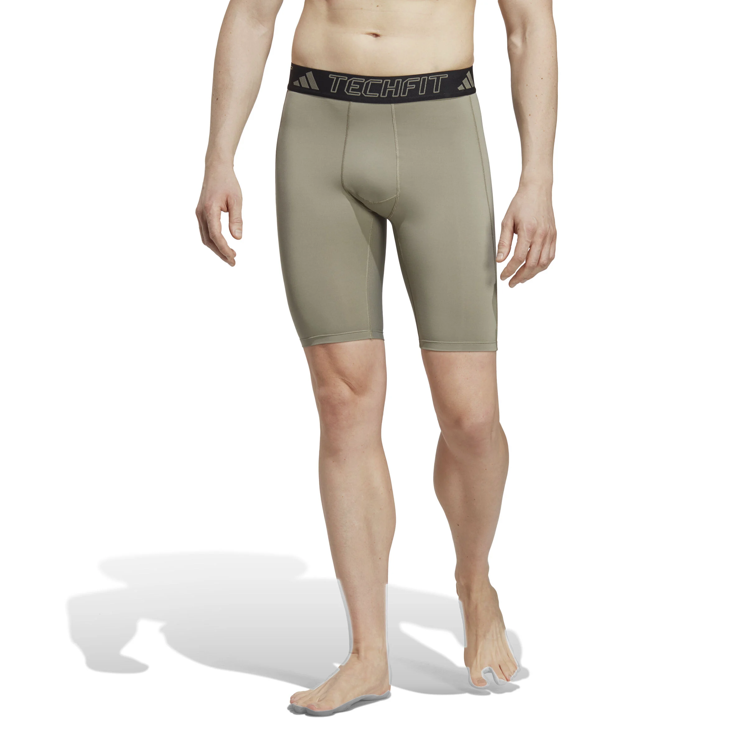 Techfit Training Short Tight Herren - Oliv, Schwarz