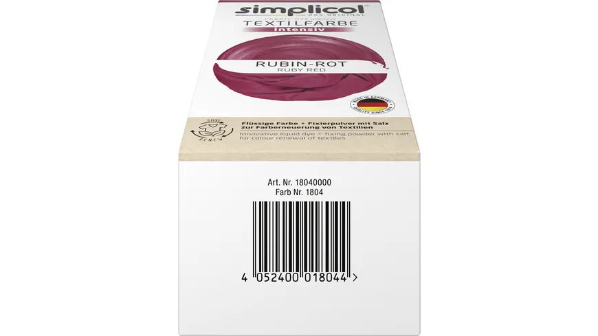 simplicol Textilfarbe intensiv Rubin-Rot 150 ml