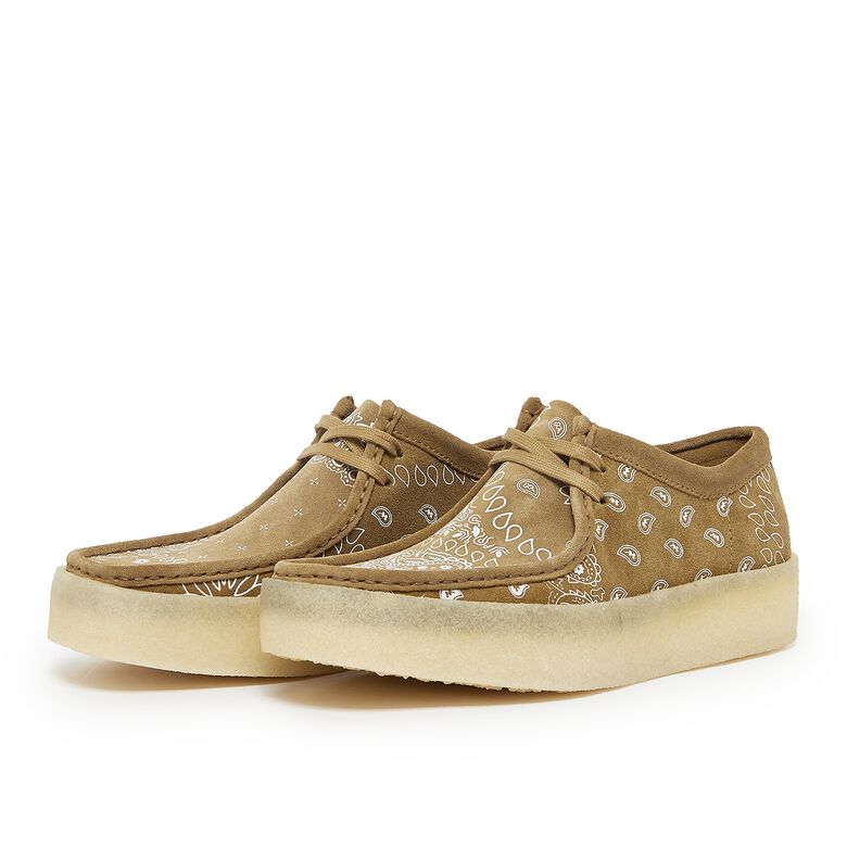 Clarks Wallabee Cup dark olive print