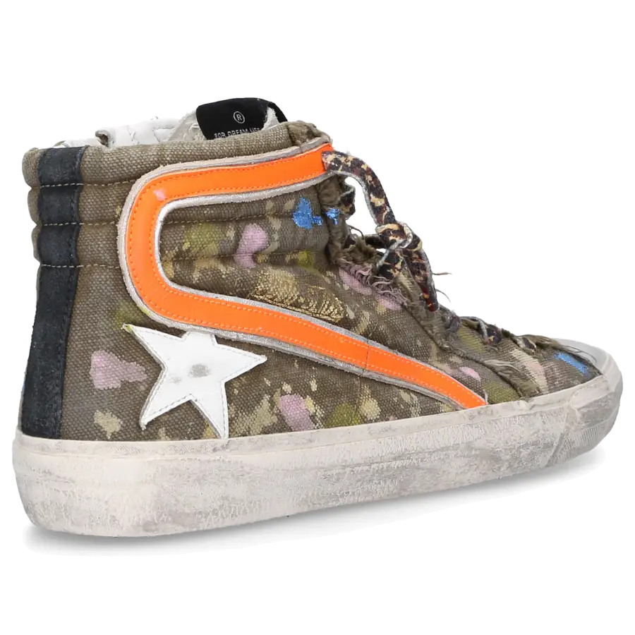 Golden Goose - Sneaker high SLIDE Canvas - grün