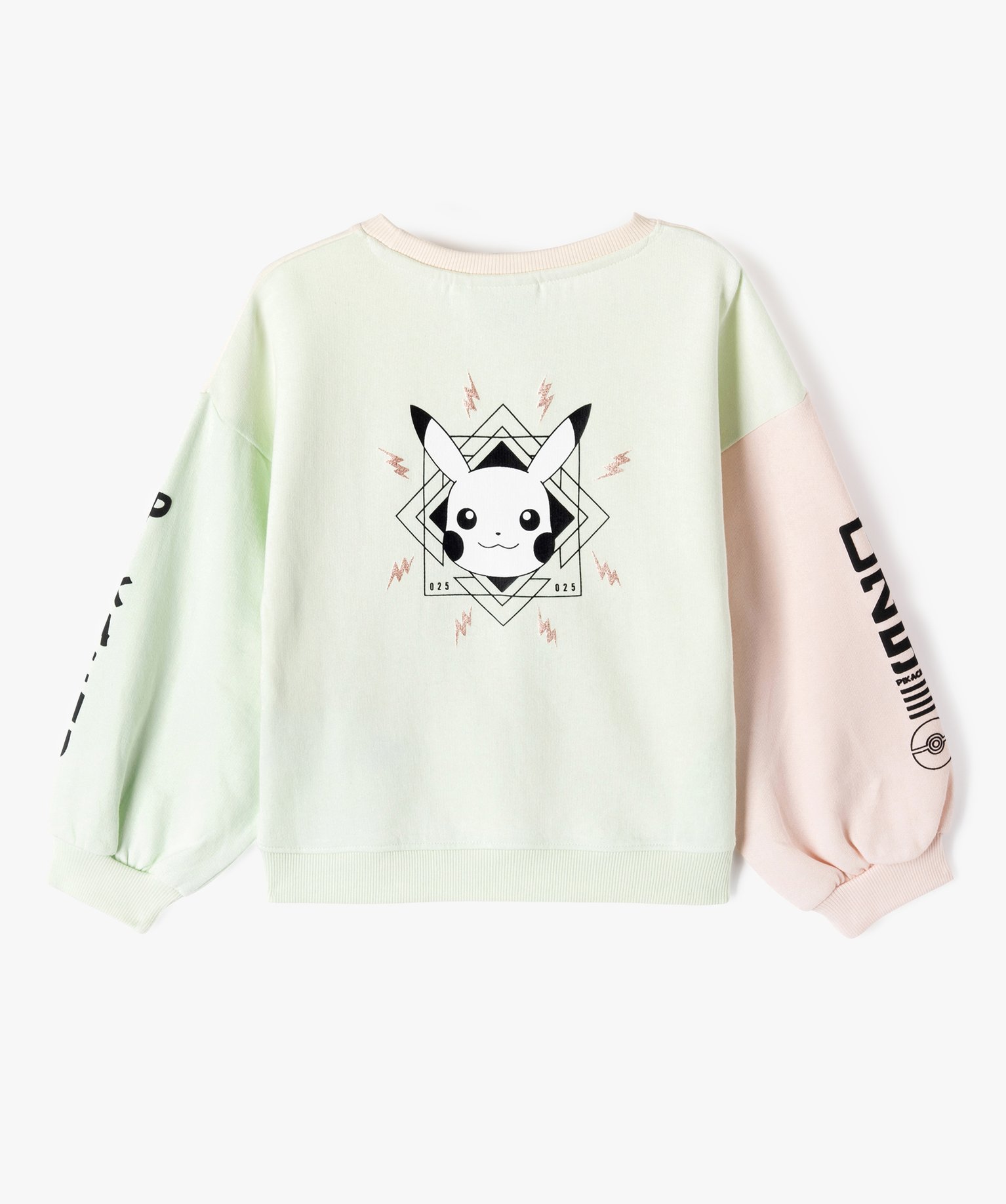 Sweat fille tricolore avec motif Pikachu - Pokemon multicolore | GEMO