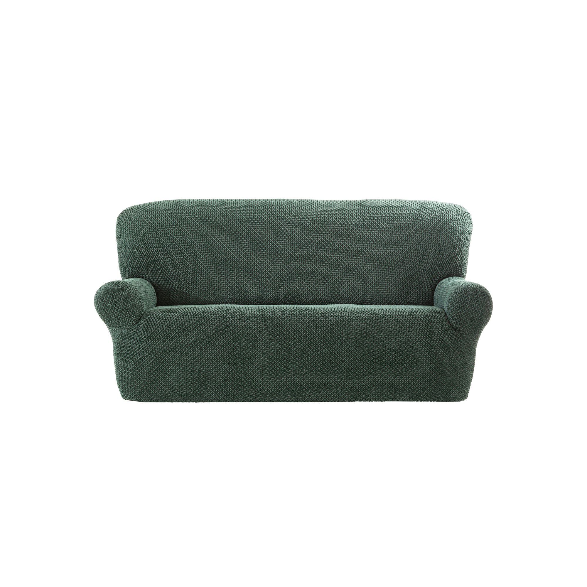 Housse texturée bi-extensible spéciale canapé fauteuil à accoudoirs